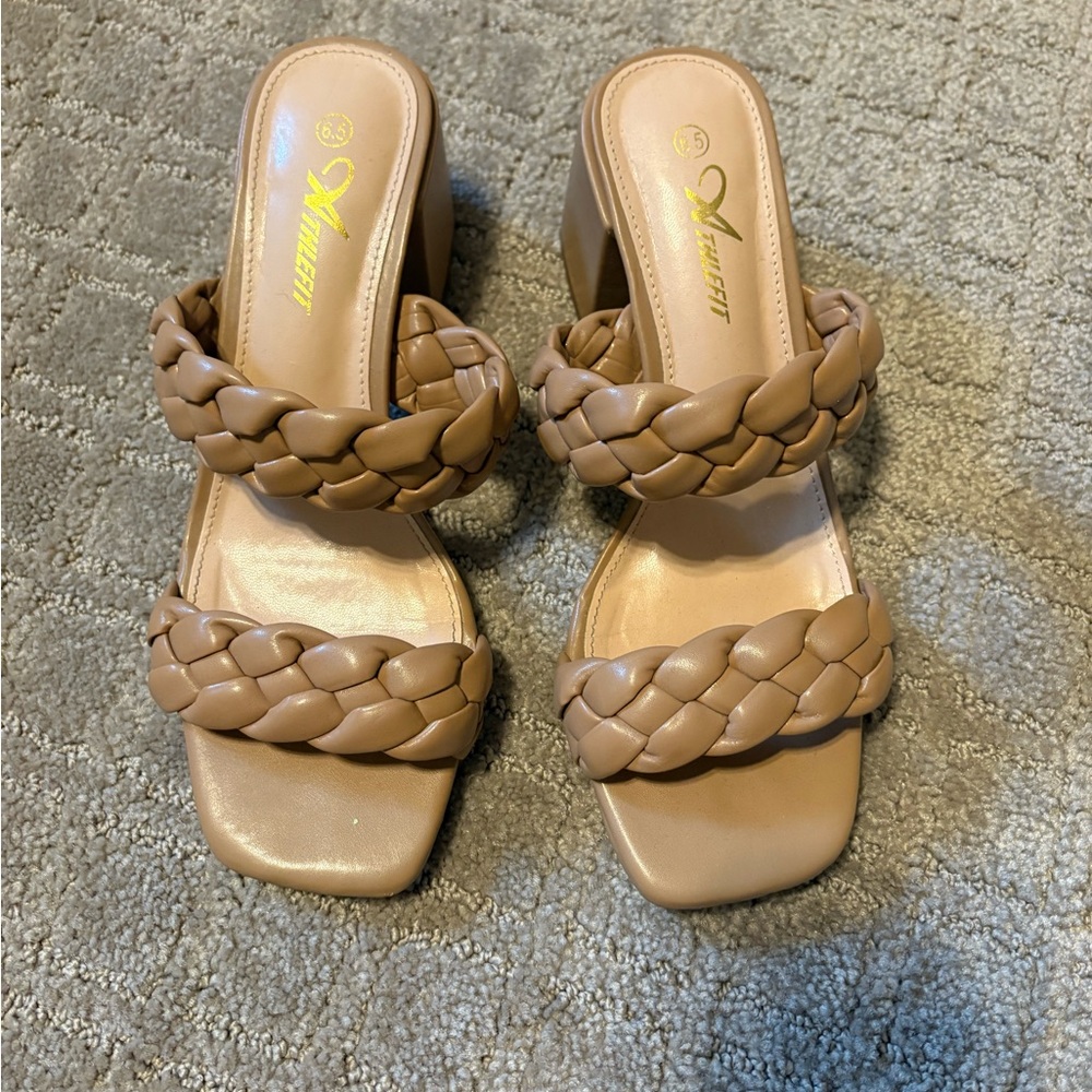 Tan Braided Women's Sandals